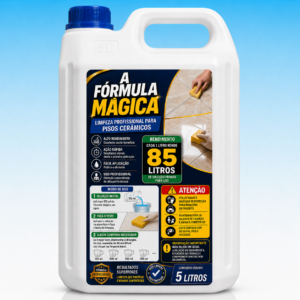 5 Litros de Limpa Piso Cerâmico A Fórmula Mágica (Rende até 85 Litros)