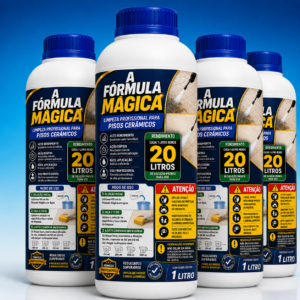 4 Litros de Limpa Piso Cerâmico A Fórmula Mágica (Rende até 80 Litros)