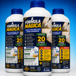 3 Litros de Limpa Piso Cerâmico A Fórmula Mágica (Rende até 60 Litros)