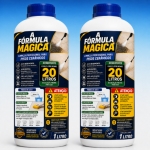 2 Litros de Limpa Piso Cerâmico A Fórmula Mágica (Rende até 40 Litros)
